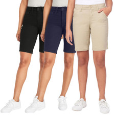 Juniors' School Uniform Super Stretch Bermuda Shorts (1 or 3-Pack) product image