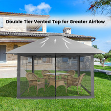13 x 13-Foot Pop-up Instant Gazebo Canopy Tent with Mesh Sidewall product image