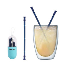 Waloo Reusable Silicone Drinking Straw with Case (4-Pack) product image