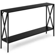 2-Tier Narrow Accent Metal Frame Console Table product image