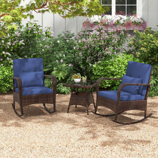 3-Piece Rocking Bistro Set with Removable Cushions product image