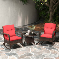 3-Piece Rocking Bistro Set with Removable Cushions product image