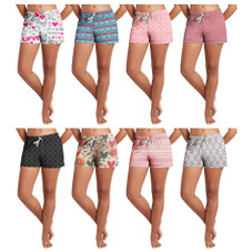 Women's Soft Comfy Printed Lounge Sleep Pajama Shorts (3-Pair) product image