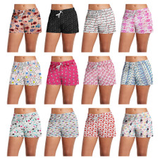 Women's Soft Comfy Printed Lounge Sleep Pajama Shorts (3-Pair) product image