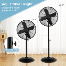 16-Inch Oscillating Standing Pedestal Fan with 3 Speeds & Adjustable Height product image 16-Inch Oscillating Standing Pedestal Fan with 3 Speeds & Adjustable Height product image
