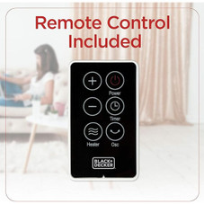 BLACK+DECKER Ceramic Space Oscillating Heater With Adjustable Thermostat product image