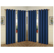 Semi-Sheer Faux Silk 84" Curtain Panels (4-Pack) product image