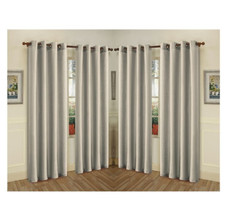 Semi-Sheer Faux Silk 84" Curtain Panels (4-Pack) product image