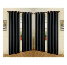 Semi-Sheer Faux Silk 84" Curtain Panels (4-Pack) product image