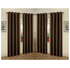 Semi-Sheer Faux Silk 84" Curtain Panels (4-Pack) product image