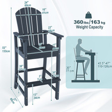 Outdoor HDPE Bar-Height Patio Chair  product image
