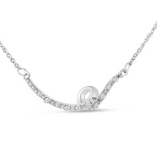 0.07-Carat Diamond Bar Swirl Necklace product image