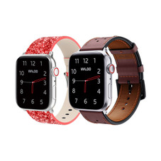 Waloo Bling and Breathable Leather Bands For Apple Watch  (2-Pack)  product image