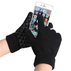 Three-Finger Touchscreen Gloves with Silicone Nonslip Palm Grip product image