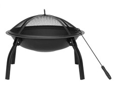 22" Folding Iron Brazier Wood Burning Fire Pit product image