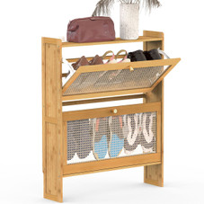 NewHome™ 2-Tier Bamboo Shoe Cabinet (2 Sizes) product image