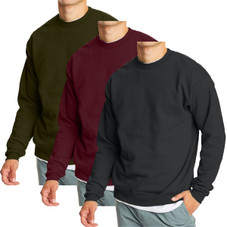 Men's Crew Neck Fleece-Lined Pullover Sweater (1 to 3-Pack) product image