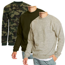 Men's Crew Neck Fleece-Lined Pullover Sweater (1 to 3-Pack) product image