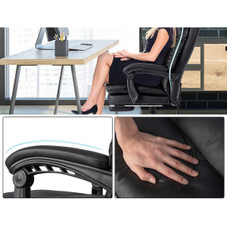Ergonomic Adjustable Swivel Office Chair with Retractable Footrest product image