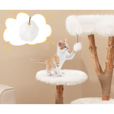 44-Inch Solid Wood Cat Tree with Perch and Natural Jute Scratching Posts product image