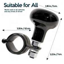 Zone Tech Black Steering Wheel Spinner Knob product image