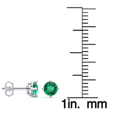 1/2-Carat Gemstone Stud Earrings in Sterling Silver product image
