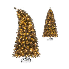 6/7-Foot Artificial Halloween Tree with Bendable Top Section & Warm Light product image