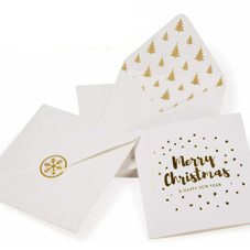 Assorted Gold Foil Christmas Cards with Envelopes and Stickers (20-Pack) product image