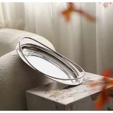 Elegant Serving Asymmetrical Champagne Fruit Tray product image