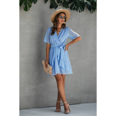 Women's Ruffle Romance Wrap Dress product image