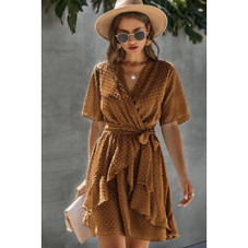 Women's Ruffle Romance Wrap Dress product image