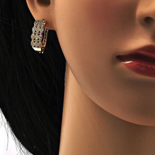 18K Gold-Filled CZ 20mm Hoop Earrings product image