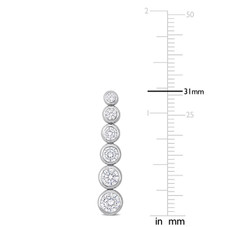5-Carat Cubic Zirconia Silver Drop  Earrings product image