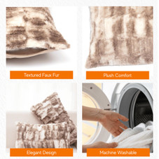 Decorative Faux Fur Throw Pillows with Inserts by Cheer Collection™ (Set of 2) product image