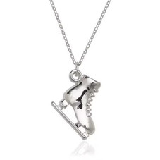 18-Inch Silver Skate Pendant & Chain product image