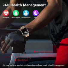 Smart Watches for Men, 1.85 Inch IP68 Waterproof Bluetooth Call (Answer/Make Call), Fitness Tracker Watch with 100+ Modes, Khaki product image