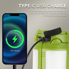 Portable LED Camping Lantern Rechargeable for Power Outages Emergency Battery Operated Tent Light Phone Charger with 4 Light Modes for Outdoor Hiking Color Green product image