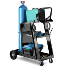 3-Tier Welding Cart with Tilt-Table, 4 Wheels, & Tank Storage product image