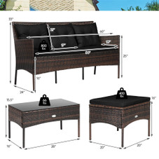 3-Piece  Patio Rattan Furniture Set  product image