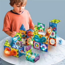 49-Piece Magnetic Tiles with LED Ball product image