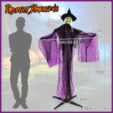 7.2 FT Halloween Animatronic Witch with Spooky Sounds product image