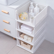 Plastic Stacking Collapsible Storage Box (4-Pack) product image
