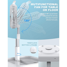 Rechargeable Height Adjustable Folding Desk Fan product image