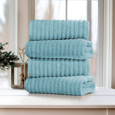 Bibb Home Ribbed Egyptian Cotton Bath Towel Set (4-Pack) product image