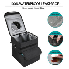 1.8 + 2.8-Gallon Car Trash Cans with Lid & Storage Pockets product image