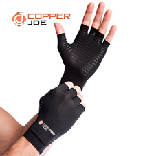 Copper Joe® Half-Finger Copper-Infused Arthritis Compression Gloves (1-Pair) product image