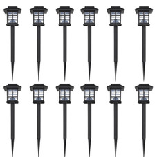 Outdoor Solar Lamp LED Light Set 12 pcs with Spike 3.4"x3.4"x15" product image