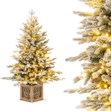 4ft Artificial ChristmasTree  with Flocked Branch Tips product image