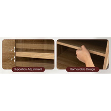 2-in-1 Rattan Shoe Cabinet with Bench & Washable Cushion product image