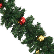 Christmas Garlands 4 pcs with Baubles Green 106.2" PVC product image